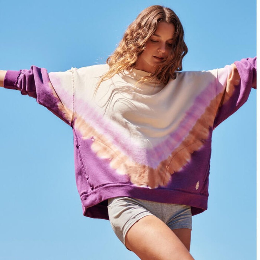 Free People Ombre Metti Crew Sweatshirt - LIKE NEW